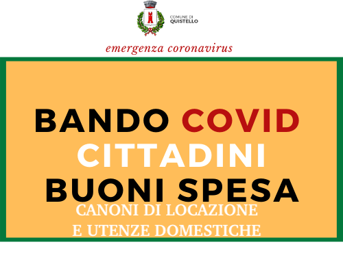 Buoni alimentari, Canoni di locazione e utenze domestiche - CITTADINI