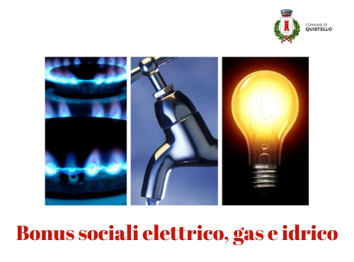 Bonus sociali elettrico, gas e idrico