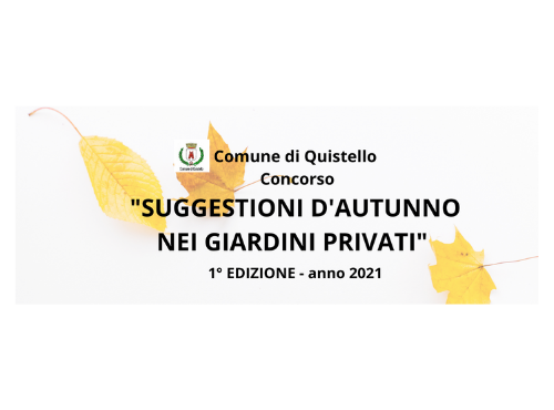 Concorso 'Suggestioni d'autunno nei giardini privati'